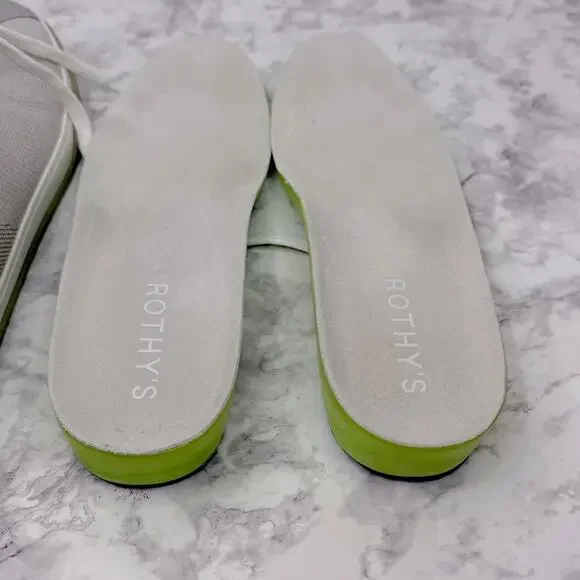 ROTHY’S The Lace Up Sneaker Women's Size 10 Gray Casual Knit - Picture 13 of 14